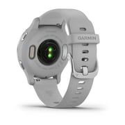 Garmin Venu 2S Silver Stainless Steel Bezel with Mist Gray Case and Silicone Band 40mm Smartwatch