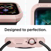 Spigen Rugged Armor Protector designed for Apple Watch Case Series 8/7 (45mm) and Series SE2/6/SE/5/4 (44mm) - Rose Gold