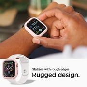 Spigen Rugged Armor Protector designed for Apple Watch Case Series 8/7 (45mm) and Series SE2/6/SE/5/4 (44mm) - Rose Gold