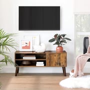 Mahmayi Retro Tv Stand, Tv Console For Tvs Up To 43 Inches, Mid-century Modern Entertainment Centre For Flat Screen Tv, Gaming Consoles, In Living Room, Entertainment Room, Office, Brown Ultv09bx