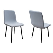 Mahmayi Hydc058 Fabric Dining Chair, Modern Mid Century Living Room Side Chairs With Metal Legs,grey