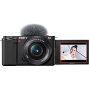 كاميرا سوني ZV-E10 بدون مرآة مع عدسة مقاس 16-50 ملم ولون أسود