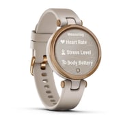 Garmin Lily Sports Rose Gold Bezel with Light Sand Case and Silicone Band Smartwatch