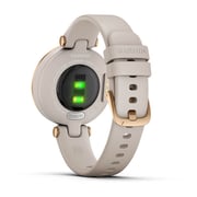 Garmin Lily Sports Rose Gold Bezel with Light Sand Case and Silicone Band Smartwatch