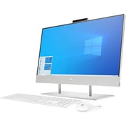 HP (2020) All-in-One Desktop - 11th Gen / Intel Core i7-1165G7 / 23.8inch FHD / 1TB HDD+256GB SSD / 16GB RAM / Shared Intel Iris X Graphics / Windows 10 Home / English & Arabic Keyboard / Silver / Middle East Version - [24D-P1000]