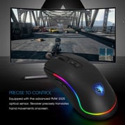 Sades Revolver RGB Gaming Mouse 1.8m Black
