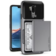 Vrs Design Lg G7 Thinq Damda Glide Semi Automatic Card Slider Wallet Cover/case - Steel Silver