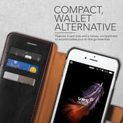 Vrs Design Iphone 7 Dandy Layered Wallet Cover/case - Black/wine Red