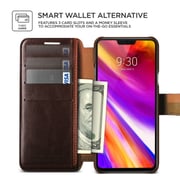 Vrs Design Lg G7 Thinq Layered Dandy Wallet Cover/case - Brown