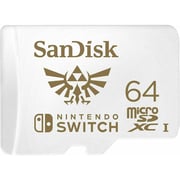 SanDisk UHS-I Nintendo Switch Micro SDXC Card 64GB White SDSQXAT-064G-GN3ZN