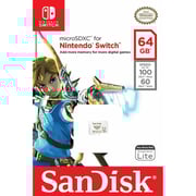 SanDisk UHS-I Nintendo Switch Micro SDXC Card 64GB White SDSQXAT-064G-GN3ZN