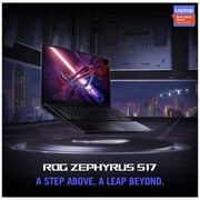Asus ROG Zephyrus S17 Gaming Laptop - 11th Gen – Core i9 2.5GHz 32GB 2TB 16GB Win10 17.3inch WQHD Black NVIDIA GeForce RTX 3080 English/Arabic Keyboard GX703HS K4021T (2021) Middle East Version