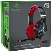 Vertux BLITZ Wired Over Ear Gaming Headset Red