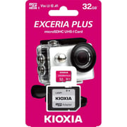 Kioxia Exceria Plus Micro SDHC UHS-I Memory Card 32GB Magenta LMPL1M032GG2