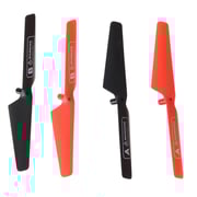 Kaiser Baas Replacement, Drone Spare Propeller Blades [Easy Install Rotor Blades] Perfect Fit and Good Quality Quad Pack [4 PCS Plastic Propellers [2x Black and 2x Red] For Alpha Drone 720p Quadcopter