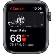Apple Watch SE جي بي إس - 40 مم - هيكل رمادي من الألمنيوم - حزام رياضي منتصف الليل - عادي