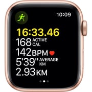 Apple Watch SE GPS 44mm Gold Aluminium Case Starlight Sport Band - Regular – Middle East Version