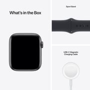 Apple Watch SE GPS+Cellular 44mm Space Grey Aluminium Case Midnight Sport Band - Regular - Middle East Version