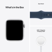 Apple Watch SE GPS 40mm Silver Aluminium Case Abyss Blue Sport Band - Regular – Middle East Version