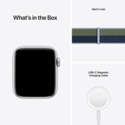Apple Watch SE GPS+Cellular 40mm Silver Aluminium Case Abyss Blue/Moss Green Sport Loop - Middle East Version