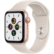 Apple Watch SE GPS+Cellular 44mm Gold Aluminium Case Starlight Sport Band - Regular - Middle East Version