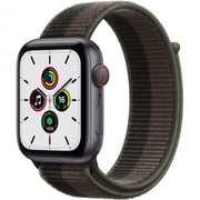 Apple Watch SE GPS+Cellular 44mm Space Grey Aluminium Case Tornado/Grey Sport Loop - Middle East Version