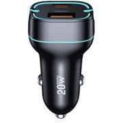 Totu Dual Port Car Charger 20Watts Black