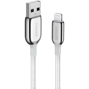 أنكر باورلاين + II كابل USB من النوع C إلى Lightning بطول 0.9 متر فضي