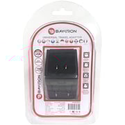 Baykron Dual Port Universal Travel Adapter Black
