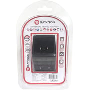 Baykron Dual Port Universal Travel Adapter Black