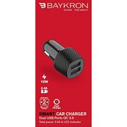 Baykron Dual Port Car Charger Black