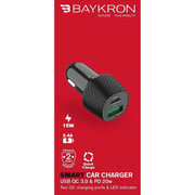 Baykron Dual Port Car Charger Black
