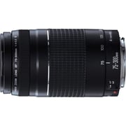 هيكل كاميرا كانون EOS 250D SLR أسود مع عدسة EF-S 18-55MM F3.5-5.6 III & EF 75-300MMF4-5.6Â III