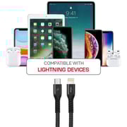 Trands USB Type-C To Lightnng Cable 1m Black
