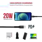 Trands USB Type-C To Lightnng Cable 1m Black