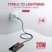 Trands USB Type-C To Lightnng Cable 1m Black