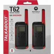 Motorola Talkabout T62, Walkie Talkie, Two-way Consumer Radio, Red