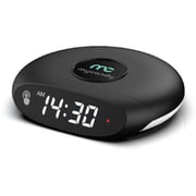 Mycandy Multifunctional Fast Wireless Charger with Digital Alarm Clock Black
