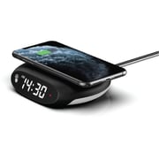 Mycandy Multifunctional Fast Wireless Charger with Digital Alarm Clock Black