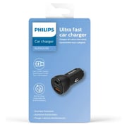 Philips Dual Port USB Car Charger Black