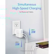 Anker PowerPort III Duo 2 Port USB-C Charger 40Watts White