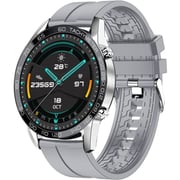 Xcell Classic-3Talk Smart Watch Silver With Grey Silicon Strap