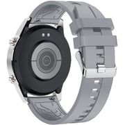 Xcell Classic-3Talk Smart Watch Silver With Grey Silicon Strap