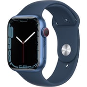 Apple Watch Series 7 GPS + Cellular, 41mm Blue Aluminium Case with Abyss Blue Sport Band - Middle East Version
