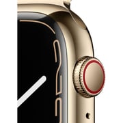 Apple Watch Series 7 GPS + Cellular, 41mm Gold Stainless Steel Case with Gold Milanese Loop - Middle East Version