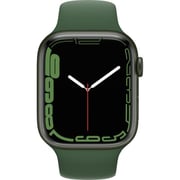 Apple Watch Series 7 GPS + Cellular ، هيكل من الألمنيوم الأخضر مقاس 45 ملم مع حزام Clover الرياضي - عادي