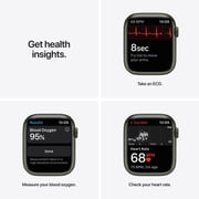 Apple Watch Series 7 GPS + Cellular ، هيكل من الألمنيوم الأخضر مقاس 45 ملم مع حزام Clover الرياضي - عادي