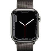 Apple Watch Series 7 GPS + Cellular, 45mm Graphite Stainless Steel Case with Graphite Milanese Loop