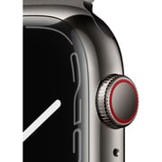 Apple Watch Series 7 GPS + Cellular, 45mm Graphite Stainless Steel Case with Graphite Milanese Loop