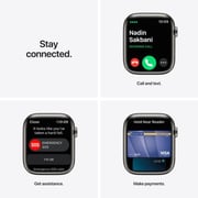Apple Watch Series 7 GPS + Cellular, 45mm Graphite Stainless Steel Case with Graphite Milanese Loop